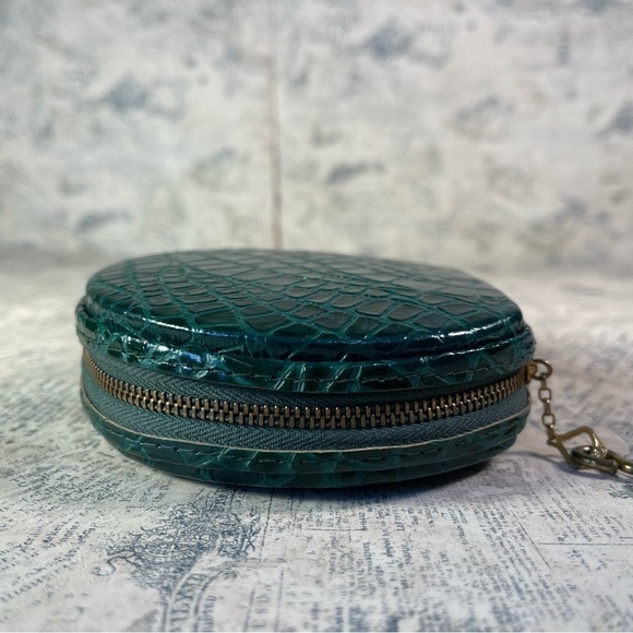 WALES Sweetheart vintage Compact Coin Change Purse Round Zipper - Picture 2 of 10